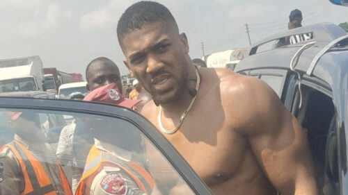 Anthony Joshua stable after car accident in Nigeria which killed two of his team members