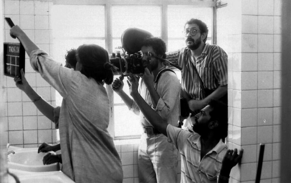 Pradip Krishen (in glasses) directs "In Which Annie Gives It Those Ones".