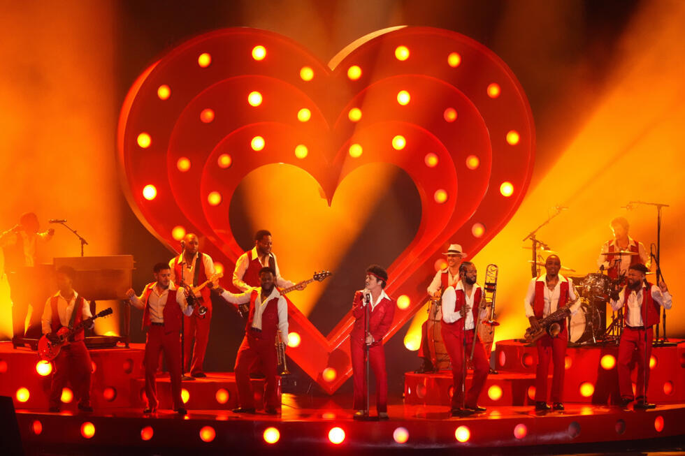 Bruno Mars performs "I Just Might" during the 68th annual Grammy Awards on Sunday, Feb. 1, 2026, in Los Angeles