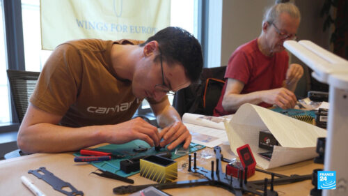In Brussels, volunteers assemble drones to be sent to Ukraine
