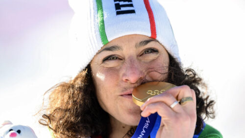 Italian skier Brignone wins giant slalom, achieving double gold