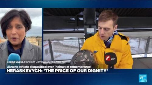 Milano-Cortina: Controversy erupts over Ukrainian athlete’s helmet