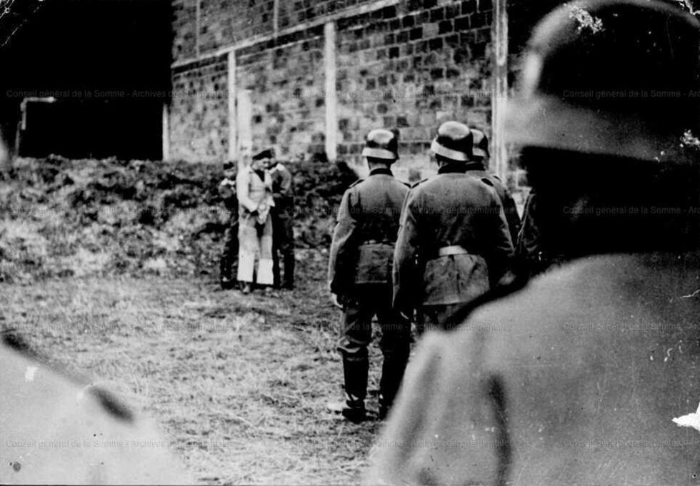 French fisherman Émile Masson is executed in Amiens, in northern France, on November 12, 1940