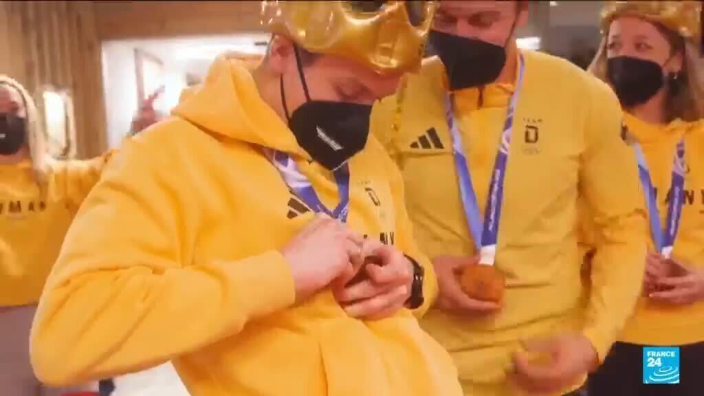 'Don't jump in them': Olympic athletes' medals break during celebrations