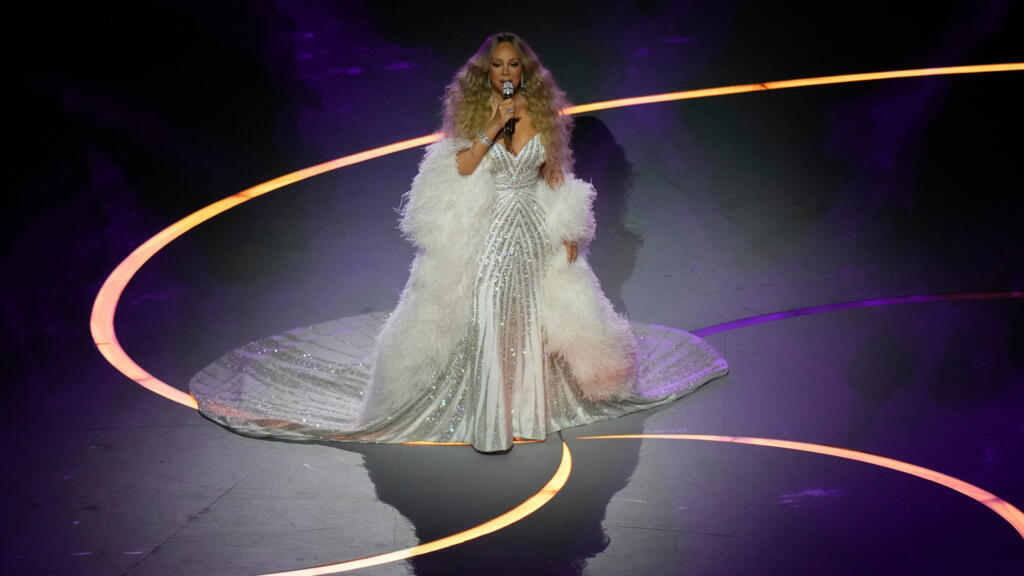 Mariah Carey performs at the Olympic opening ceremony at the 2026 Winter Olympics.