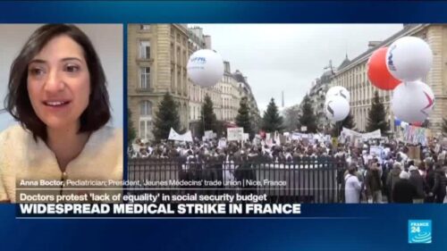 <div>French doctors striking over ‘authoritarian drift’ in universal healthcare system</div>