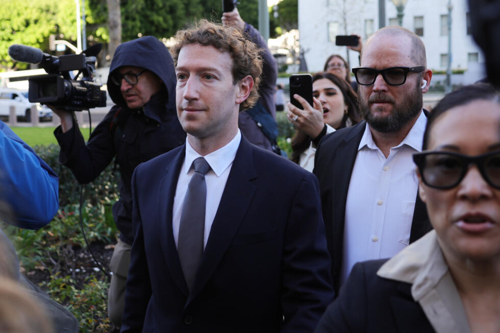 Meta CEO Mark Zuckerberg arrives for a landmark trial over whether social media is deliberately addictive on Wednesday, February 18, 2026, in Los Angeles