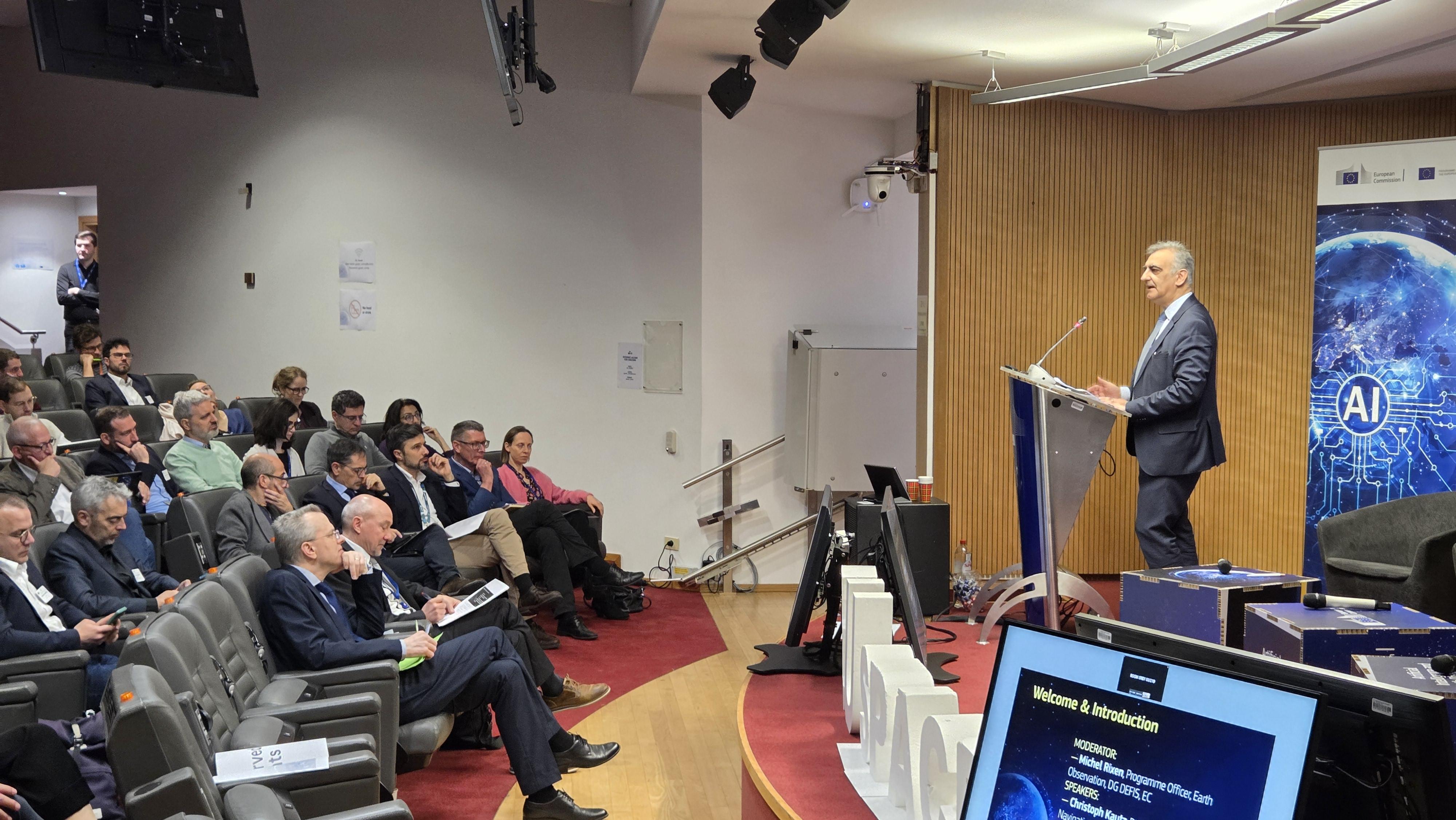 A photo of Thomas Skordas, Deputy Director-General for Communications Networks, Content and Technology, giving his welcome remarks.