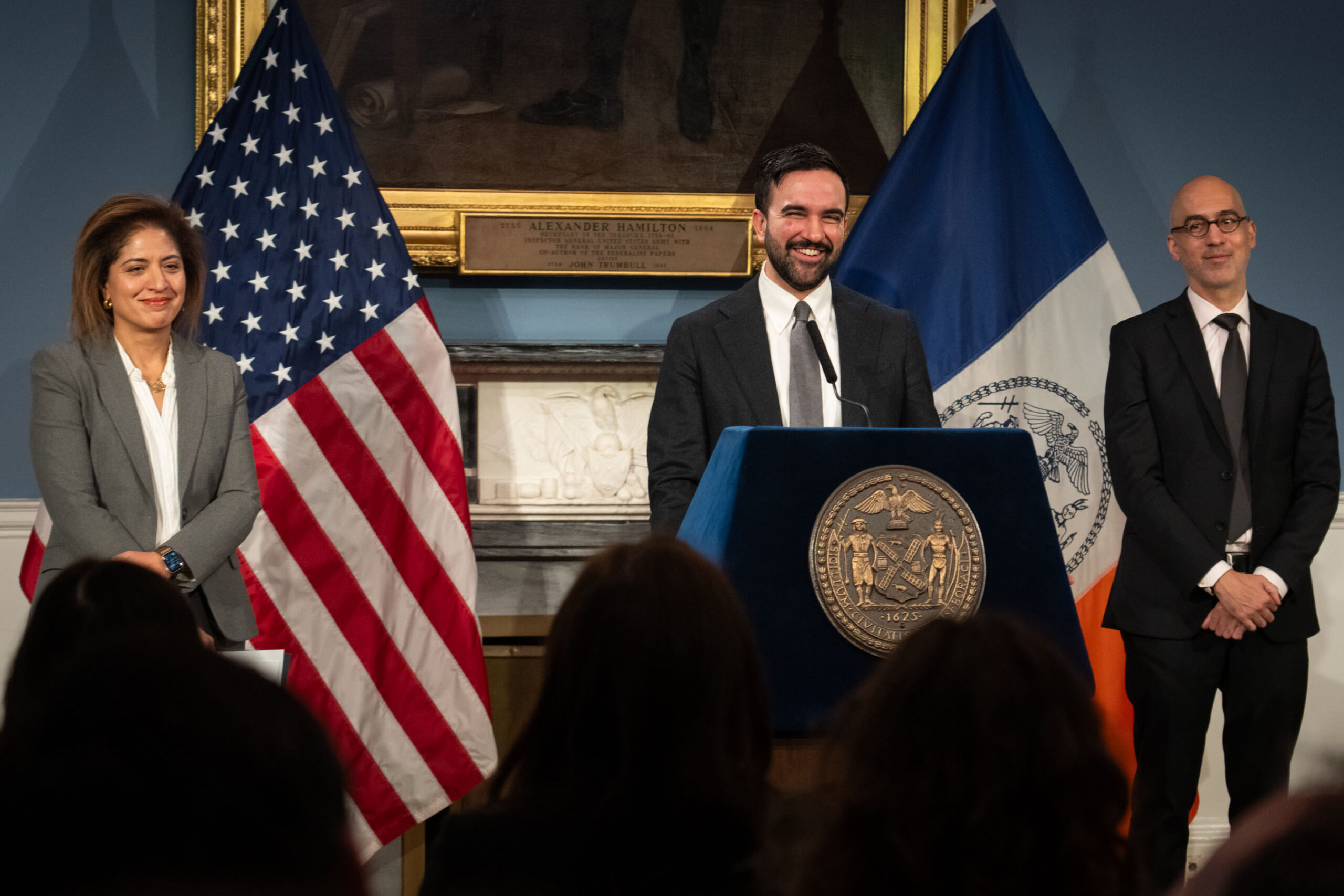 Mayor Zohran Mamdani nominated former federal prosecutor Nadia Shihata (far left) to lead New York City