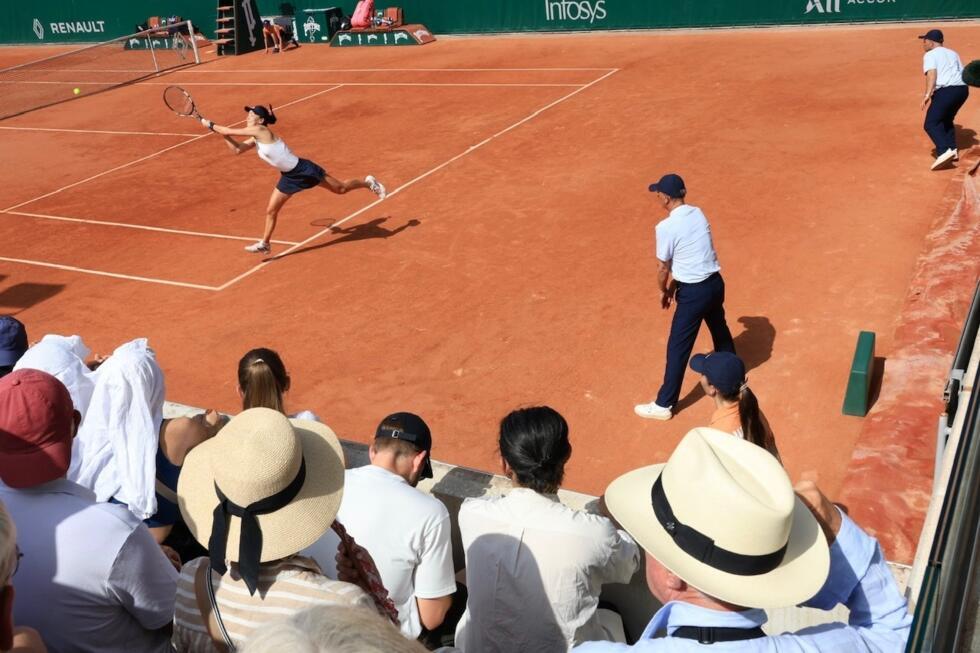 The French Open's clay courts have to be watered, swept and brushed regularly throughout the day