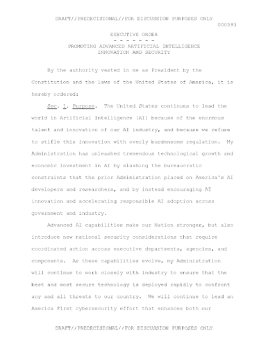 Exclusive: Read Trump’s unsigned AI executive order